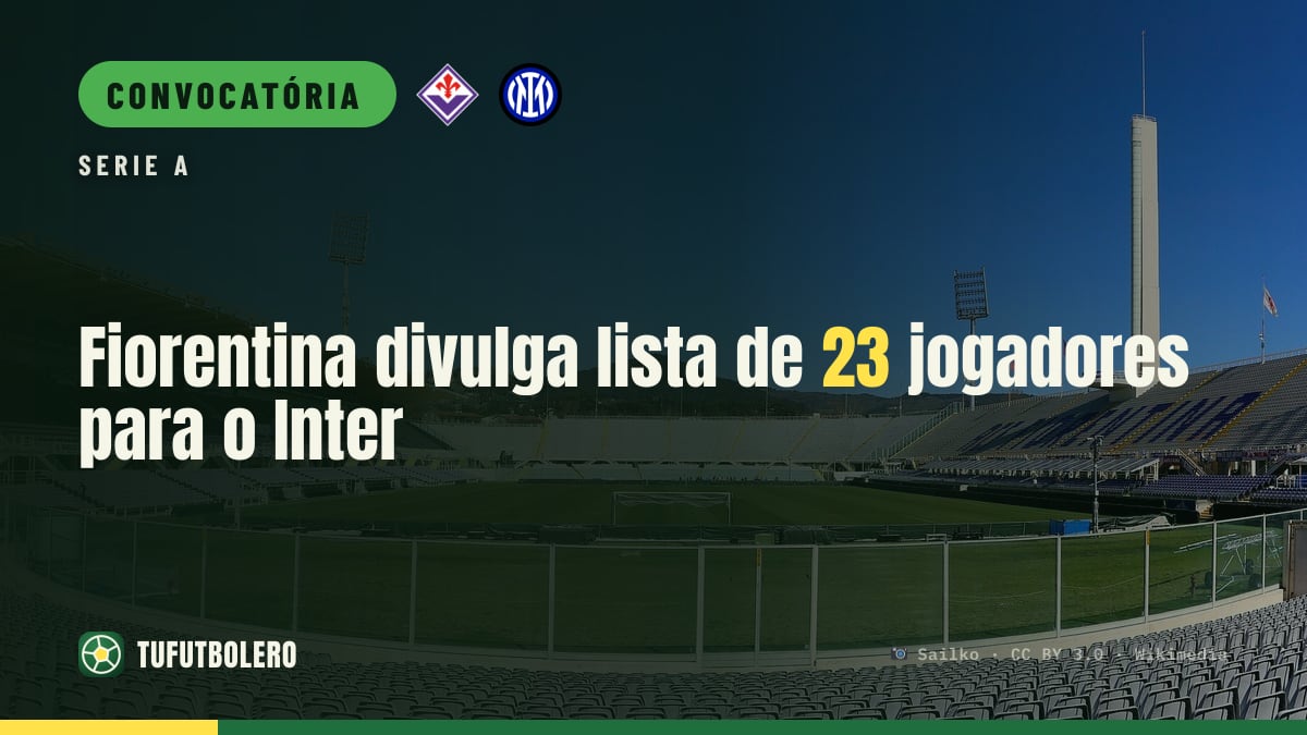 Fiorentina divulga lista de 23 jogadores para o Inter