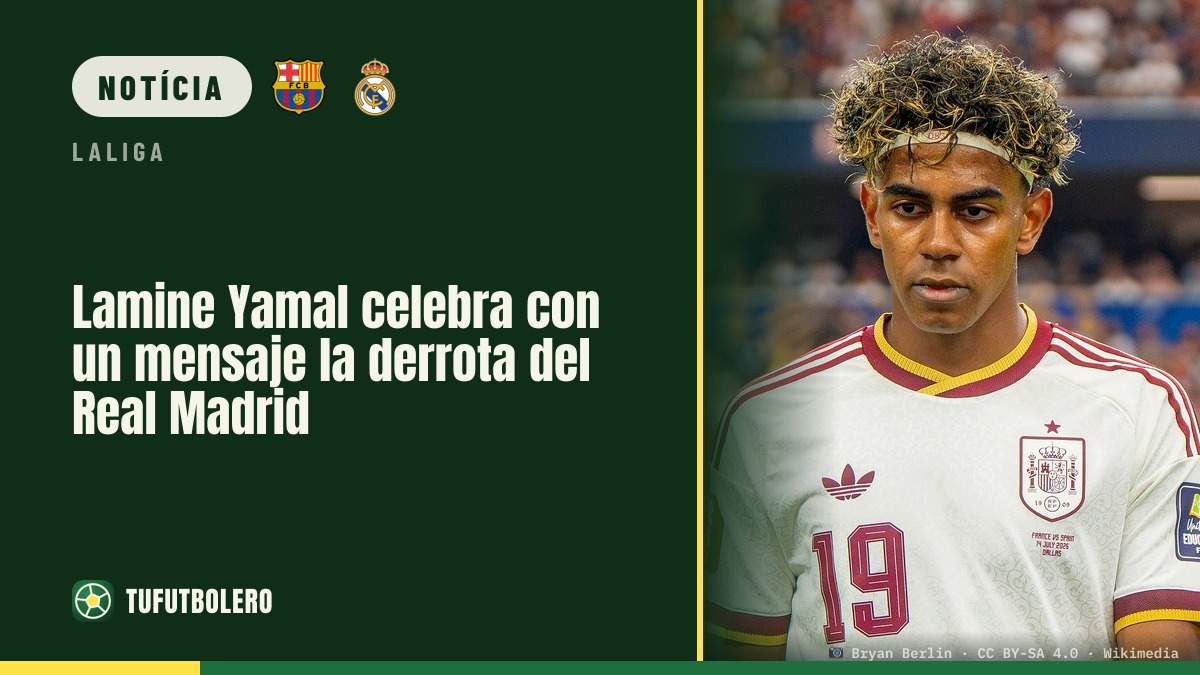 Lamine Yamal celebra a derrota do Real Madrid com mensagem