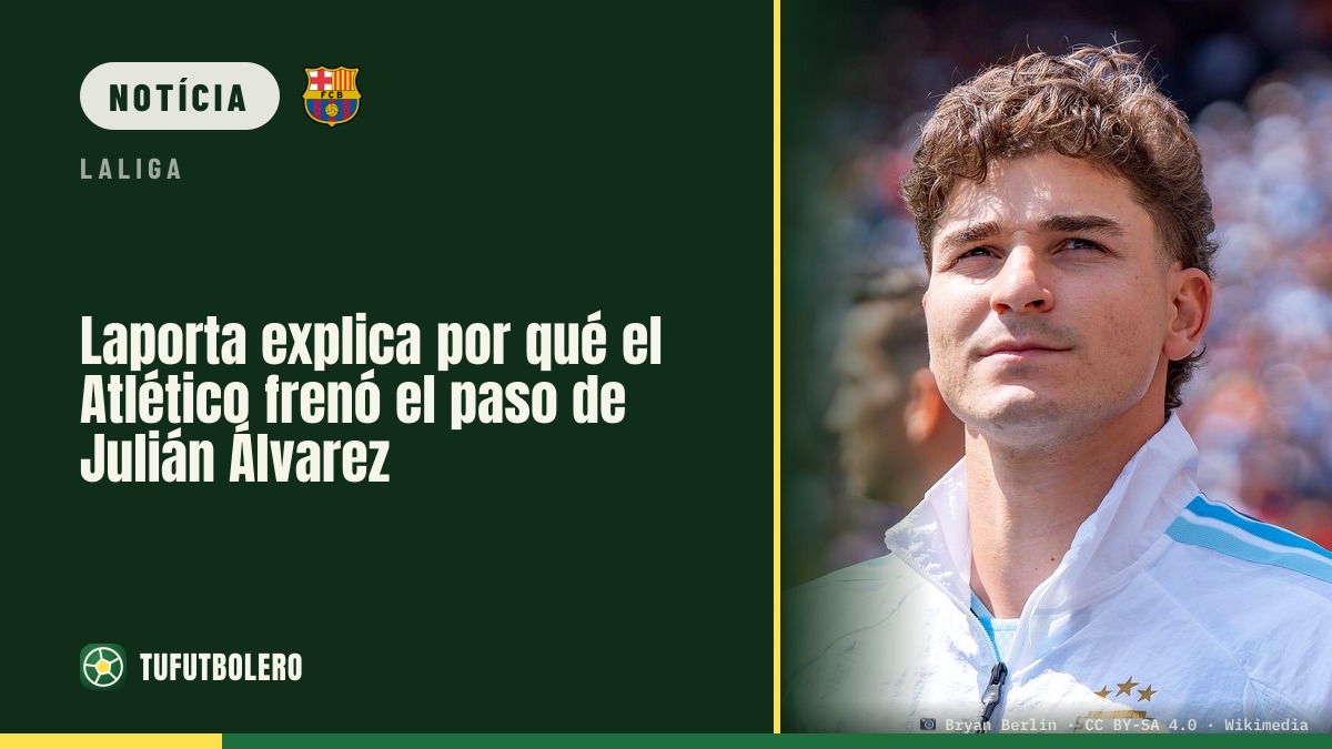 Laporta explica por que o Atlético travou a ida de Julián Álvarez ao Barça