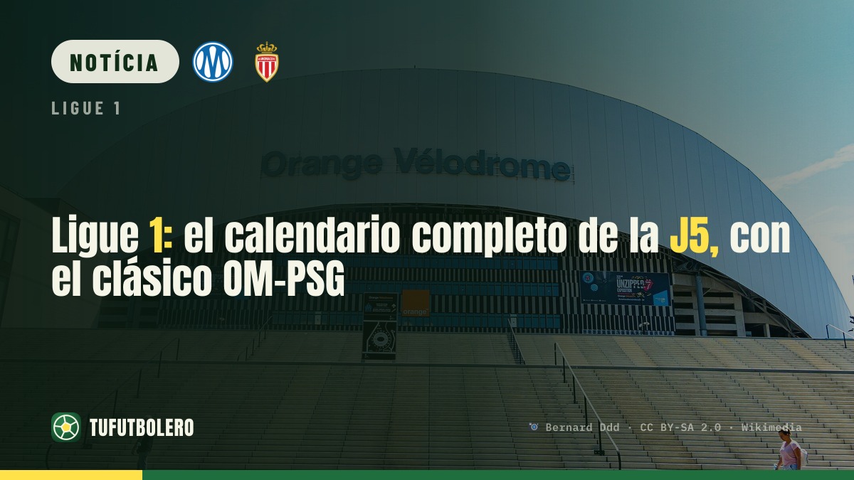 Ligue 1: programa completo da 5.ª jornada, com o clássico OM-PSG