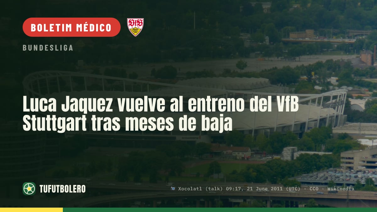 Luca Jaquez volta a treinar com o elenco do VfB Stuttgart após meses parado