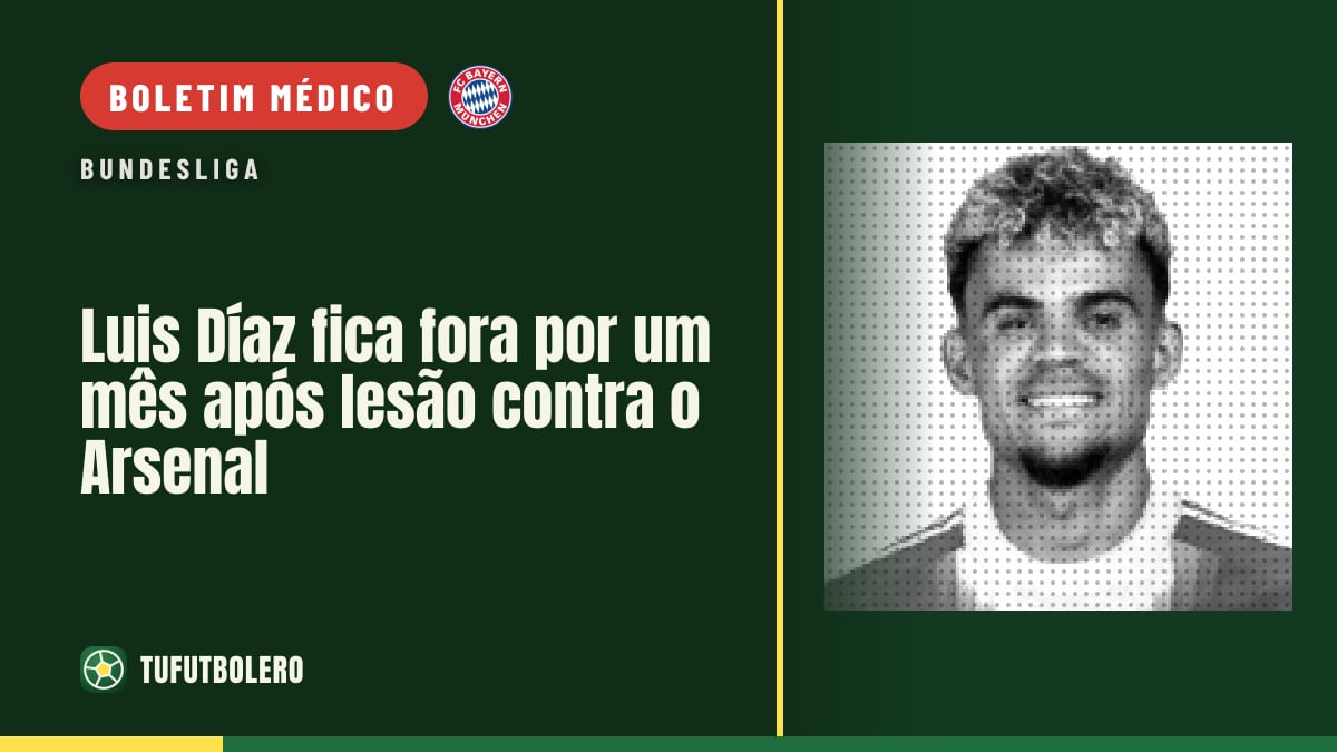Luis Díaz fica fora por um mês após lesão contra o Arsenal