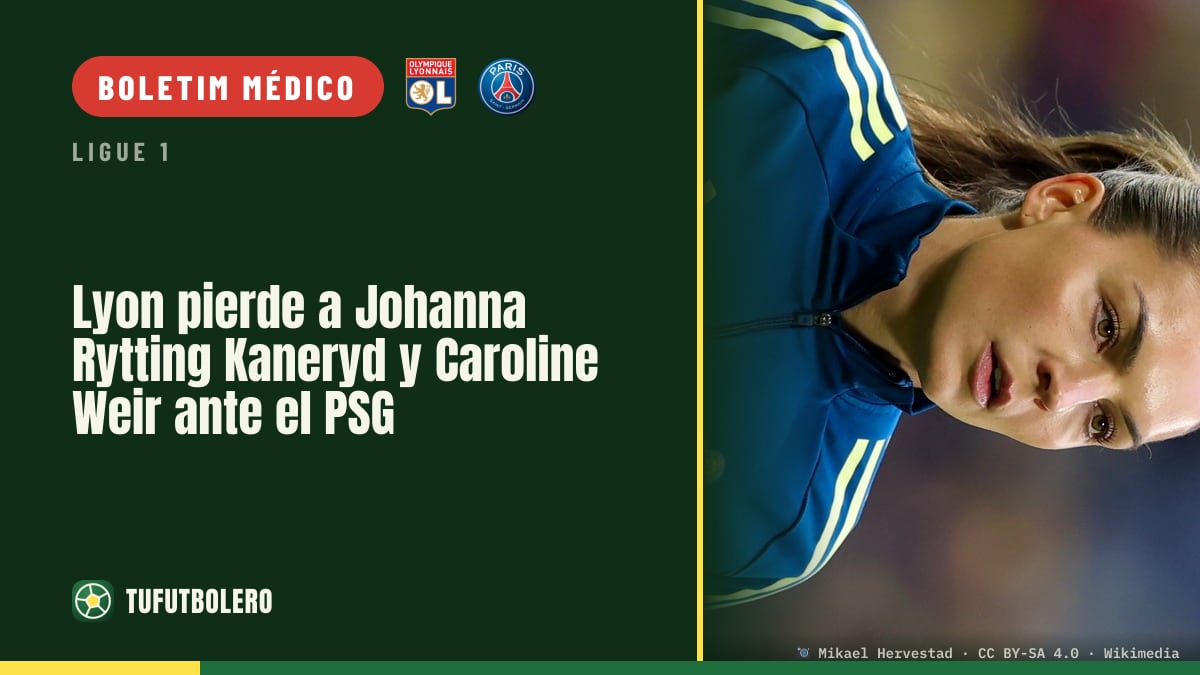 Lyon sem Johanna Rytting Kaneryd e Caroline Weir no duelo com o PSG