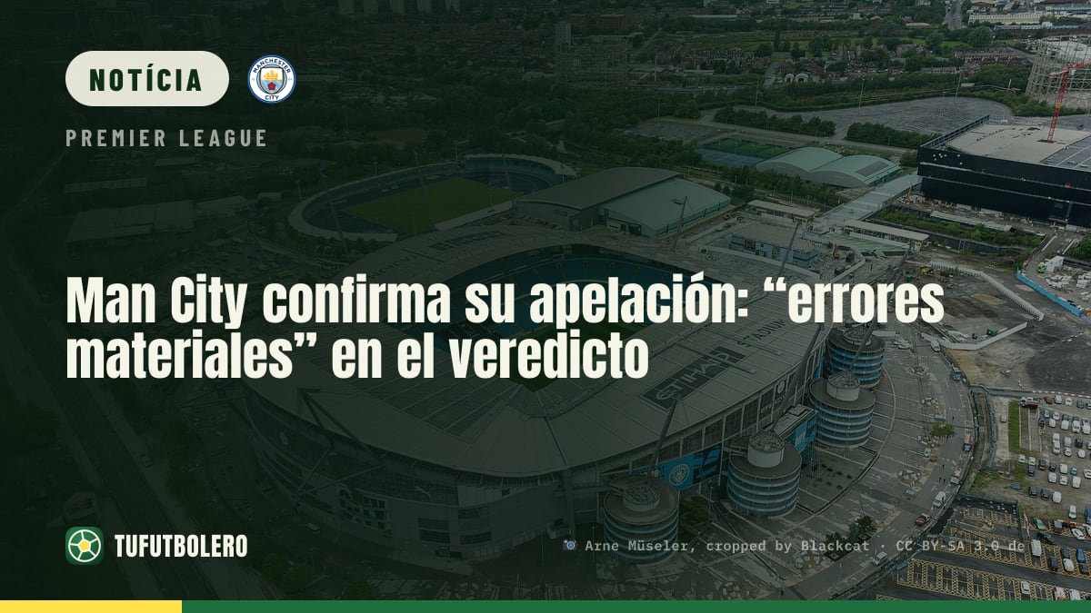 Man City confirma recurso: “erros materiais” no veredito