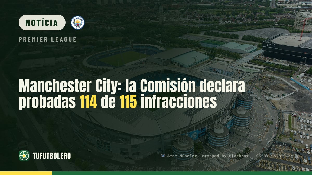 Manchester City: a comissão dá como provadas 114 de 115 infrações