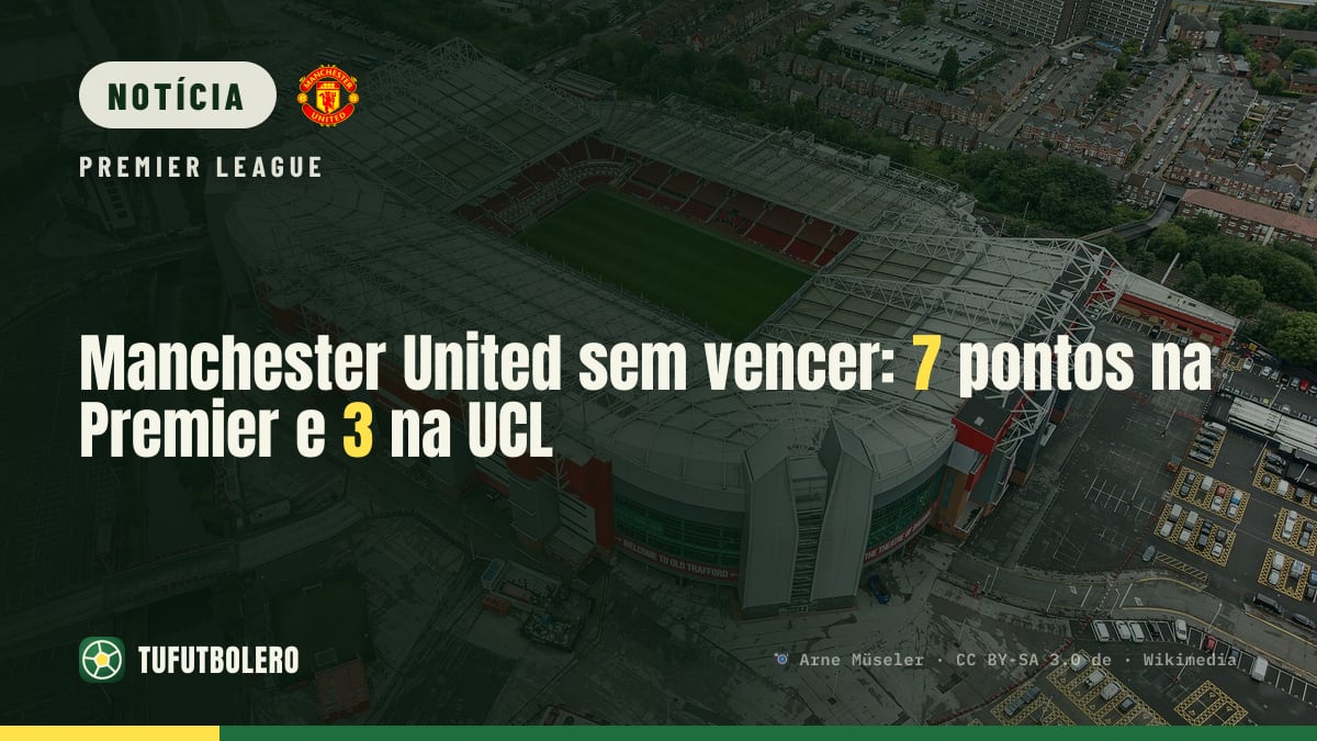 Manchester United sem vencer: 7 pontos na Premier e 3 na UCL