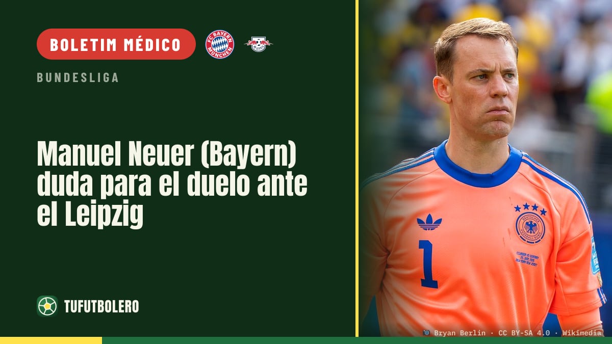 Manuel Neuer (Bayern) é dúvida para o jogo contra o Leipzig
