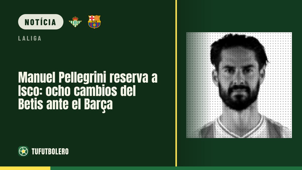 Manuel Pellegrini poupa Isco: o Betis faz oito mudanças contra o Barcelona