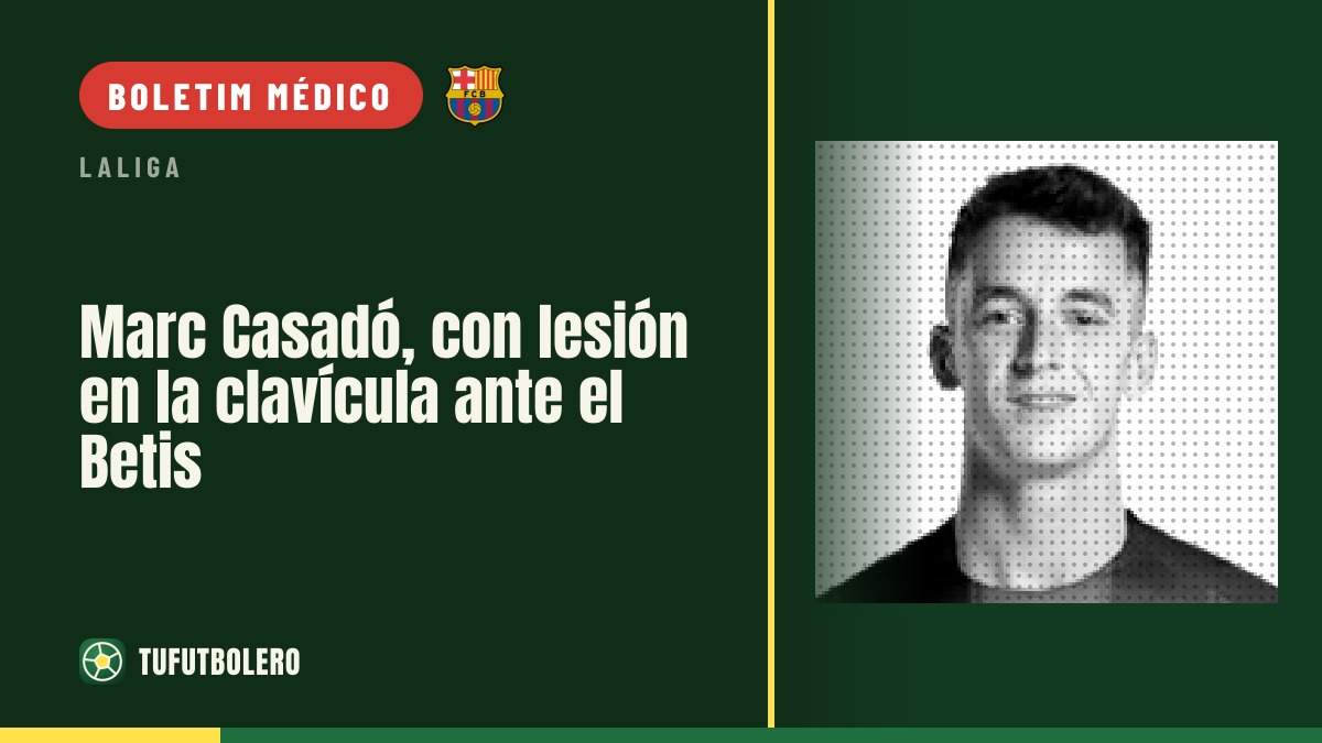 Marc Casadó lesionou-se na clavícula contra o Betis