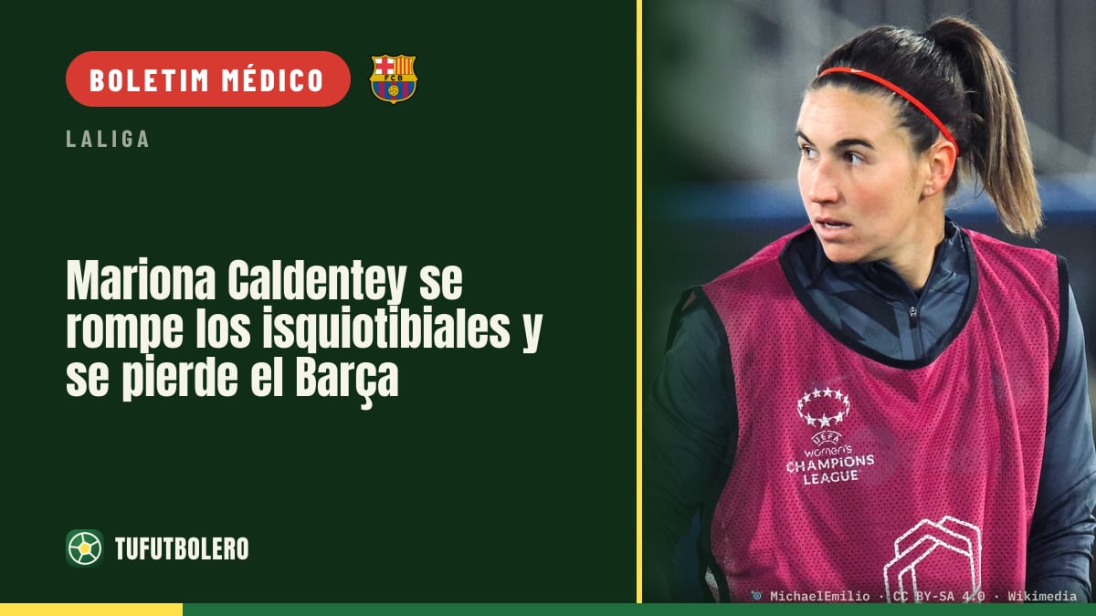 Mariona Caldentey tem lesão nos isquiotibiais e falha o Barça