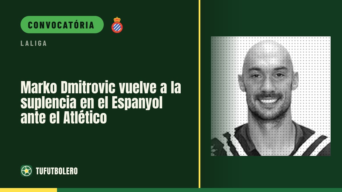 Marko Dmitrovic volta ao banco no Espanyol frente ao Atlético