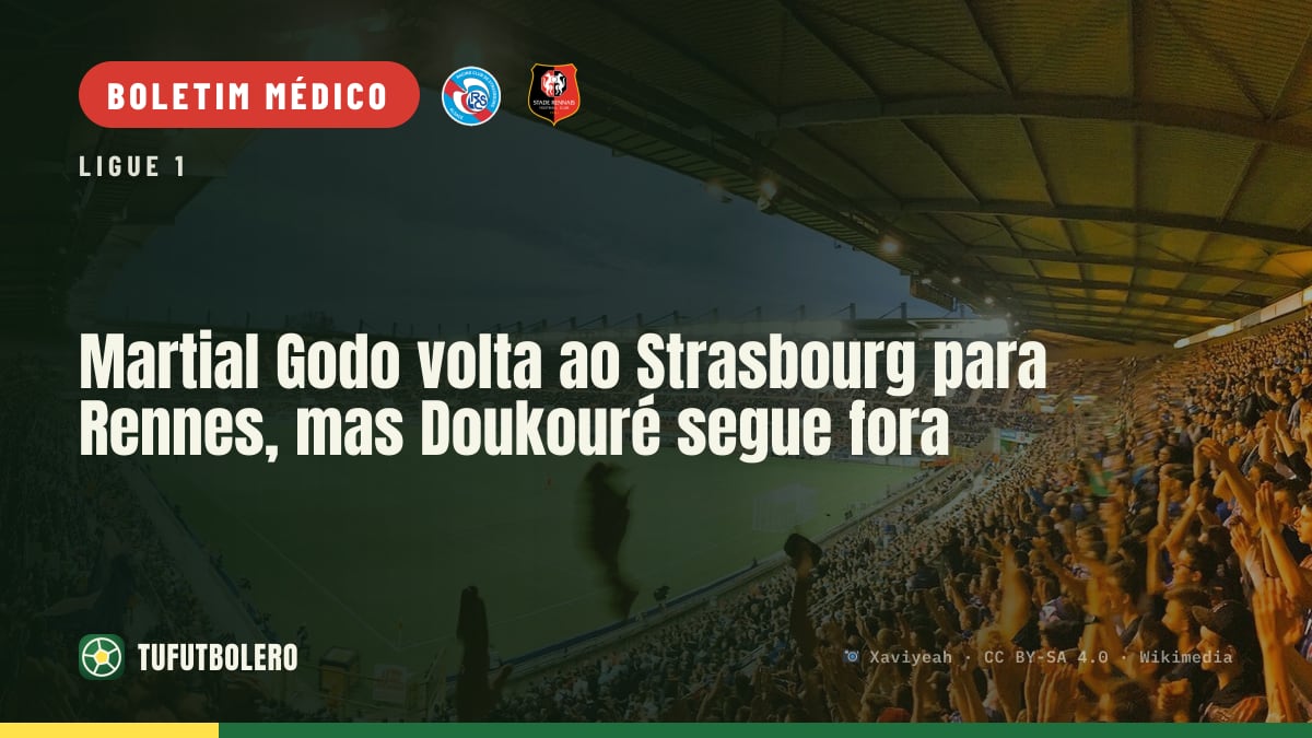 Martial Godo volta ao Strasbourg para Rennes, mas Doukouré segue fora