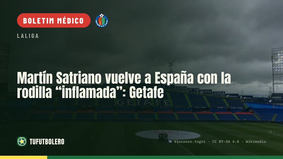 Martín Satriano volta a Espanha com a rodilha “inflamada”: Getafe