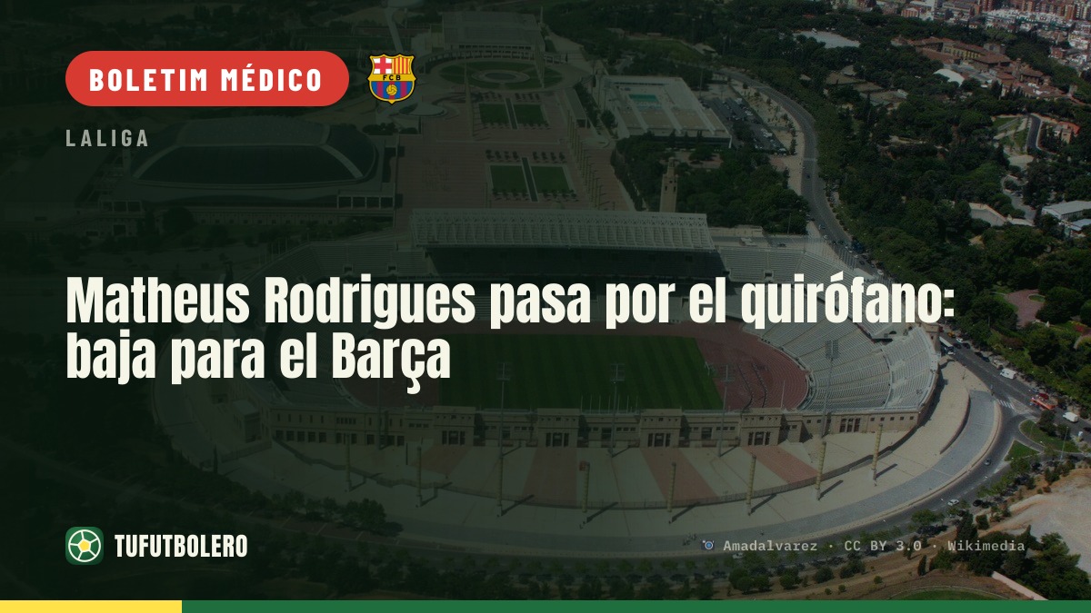 Matheus Rodrigues vai ao centro cirúrgico e falha no Barça