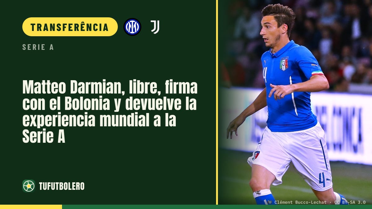 Matteo Darmian assina com o Bolonha a custo zero e devolve experiência de Mundial à Serie A