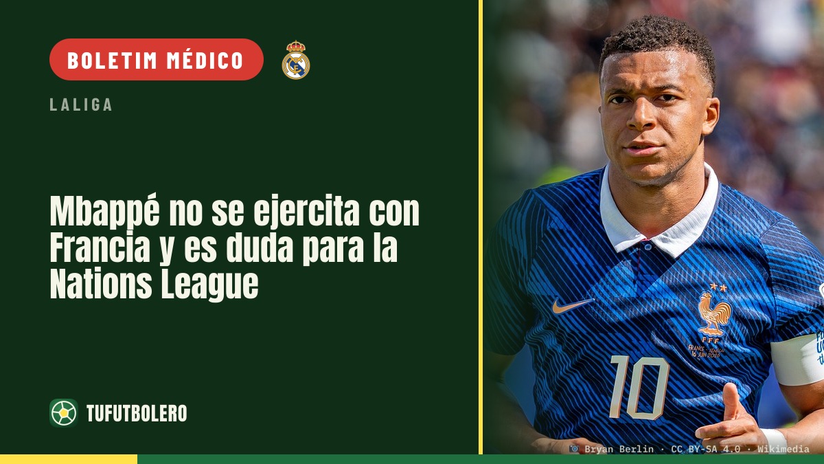 Mbappé não treina com a França e é dúvida na Nations League