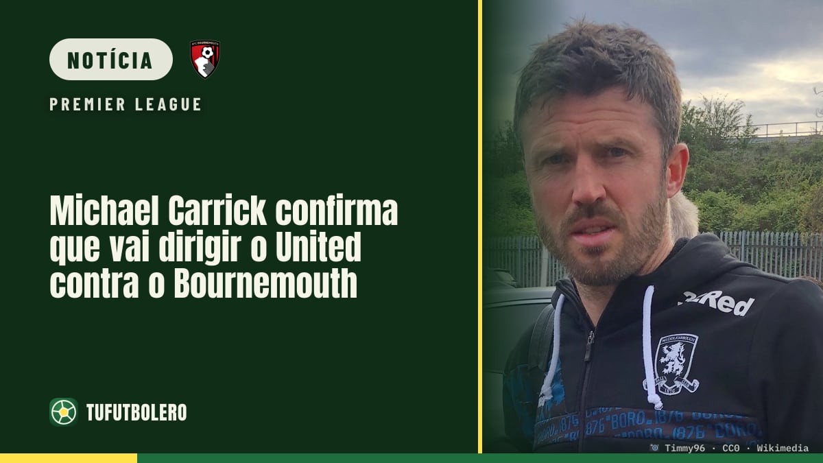 Michael Carrick confirma que vai dirigir o United contra o Bournemouth