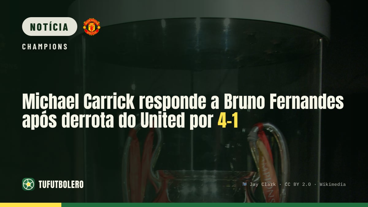 Michael Carrick responde a Bruno Fernandes após derrota do United por 4-1
