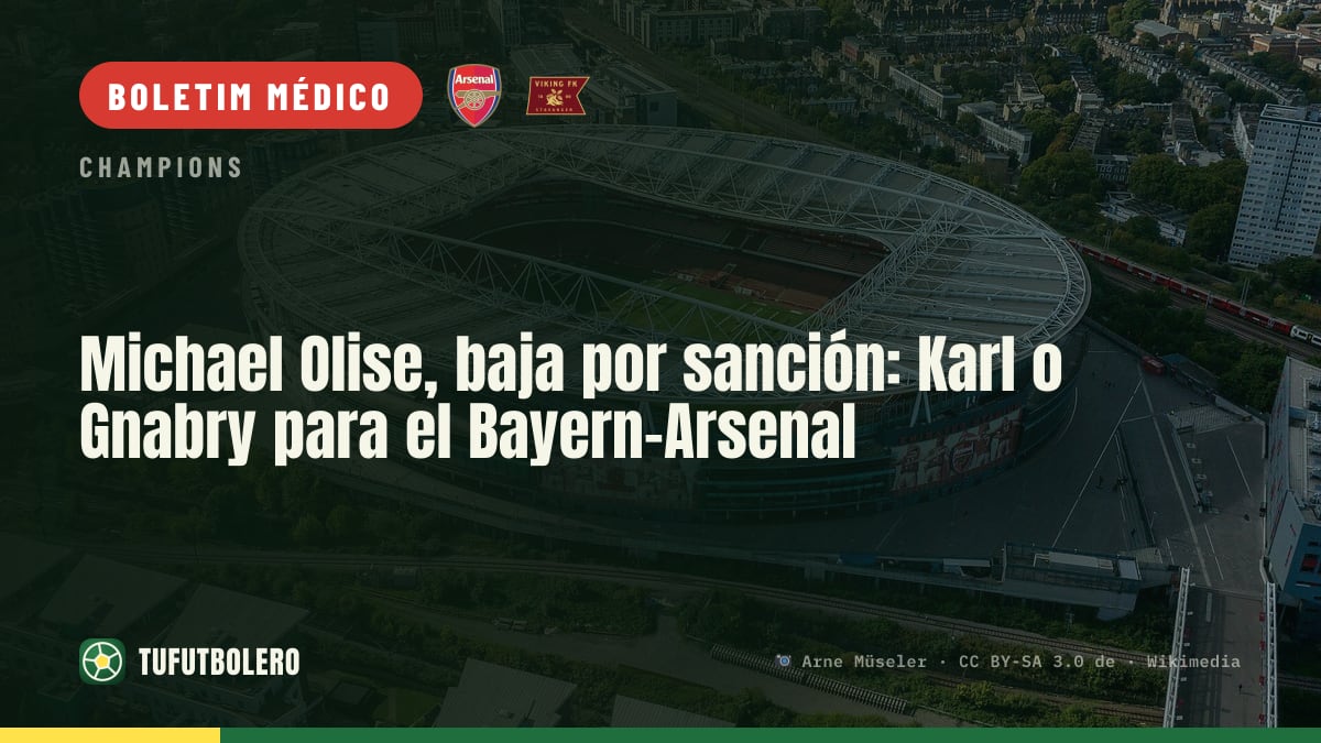 Michael Olise fora por suspensão: Karl ou Gnabry no Bayern-Arsenal