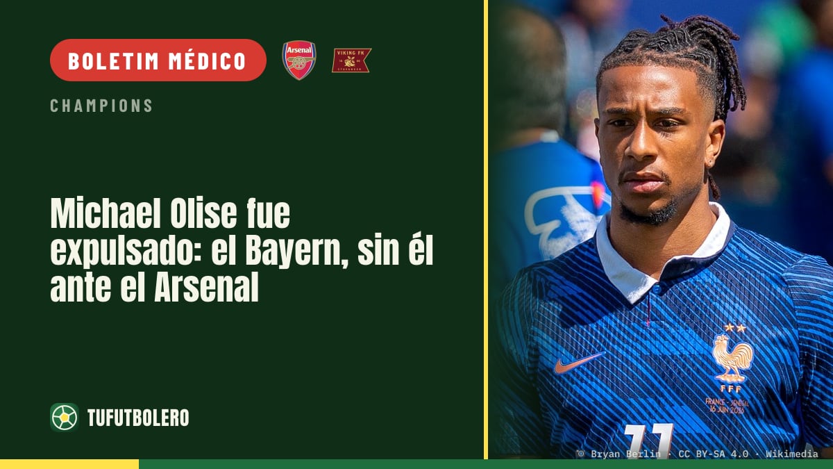 Michael Olise expulso: o Bayern vai jogar sem ele contra o Arsenal
