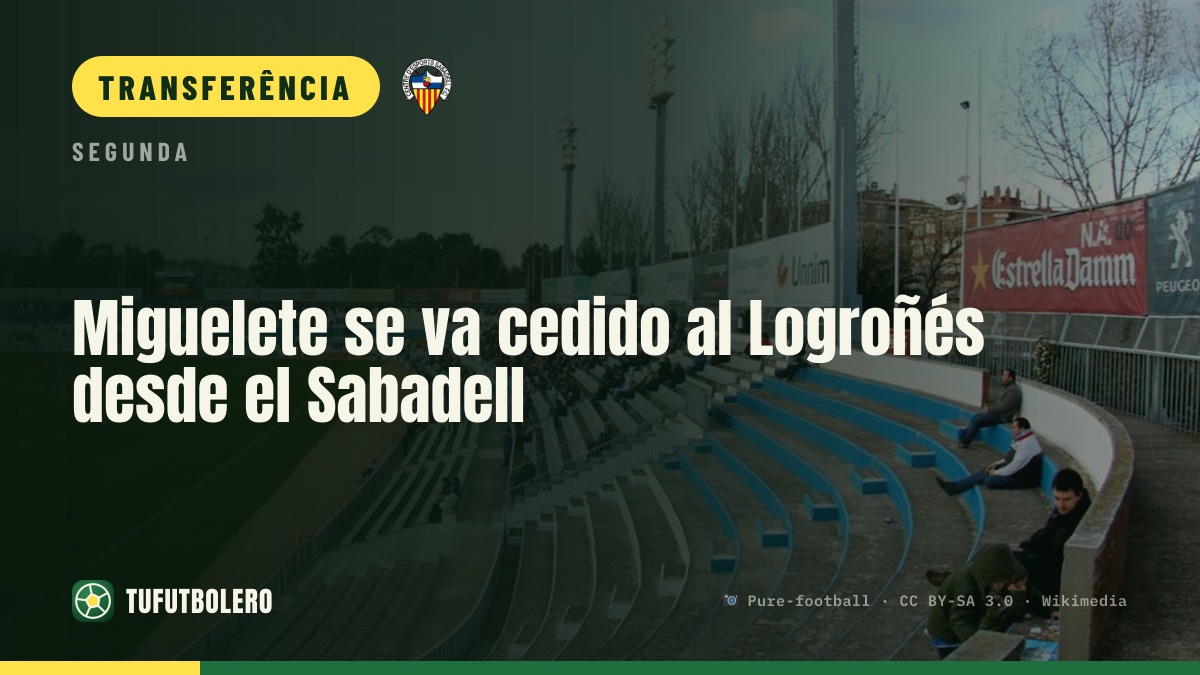 Miguelete vai para o Logroñés por empréstimo a partir do Sabadell