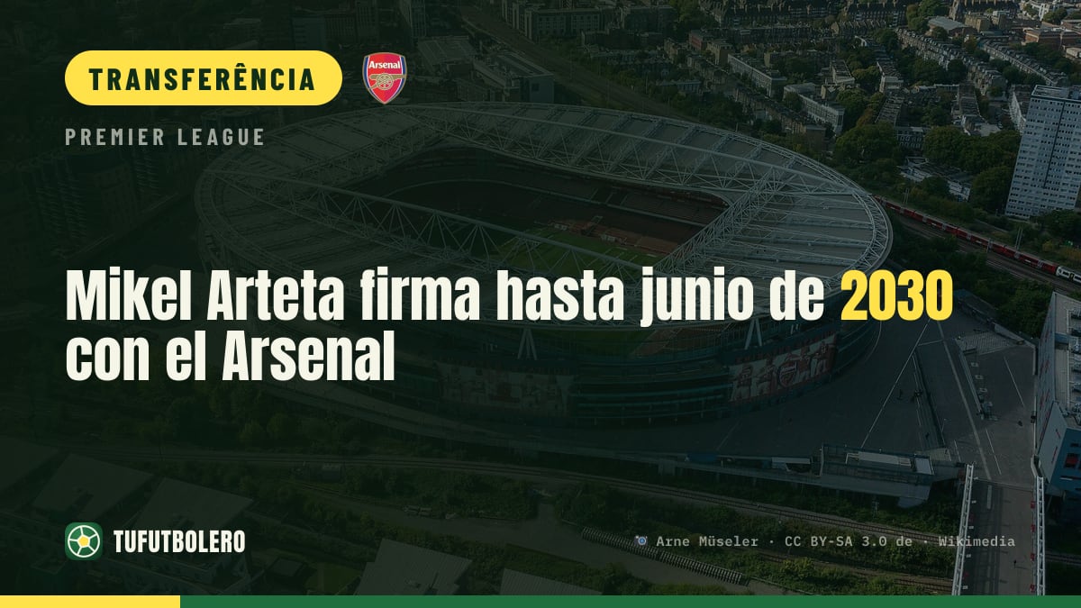 Mikel Arteta renova com o Arsenal até junho de 2030