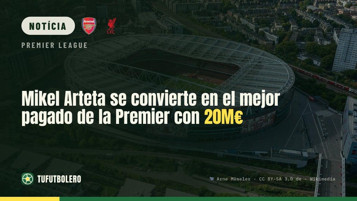 Mikel Arteta vira o treinador mais bem pago da Premier por £20m