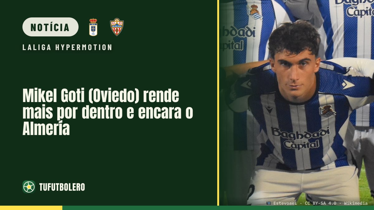 Mikel Goti (Oviedo) rende mais por dentro e encara o Almería