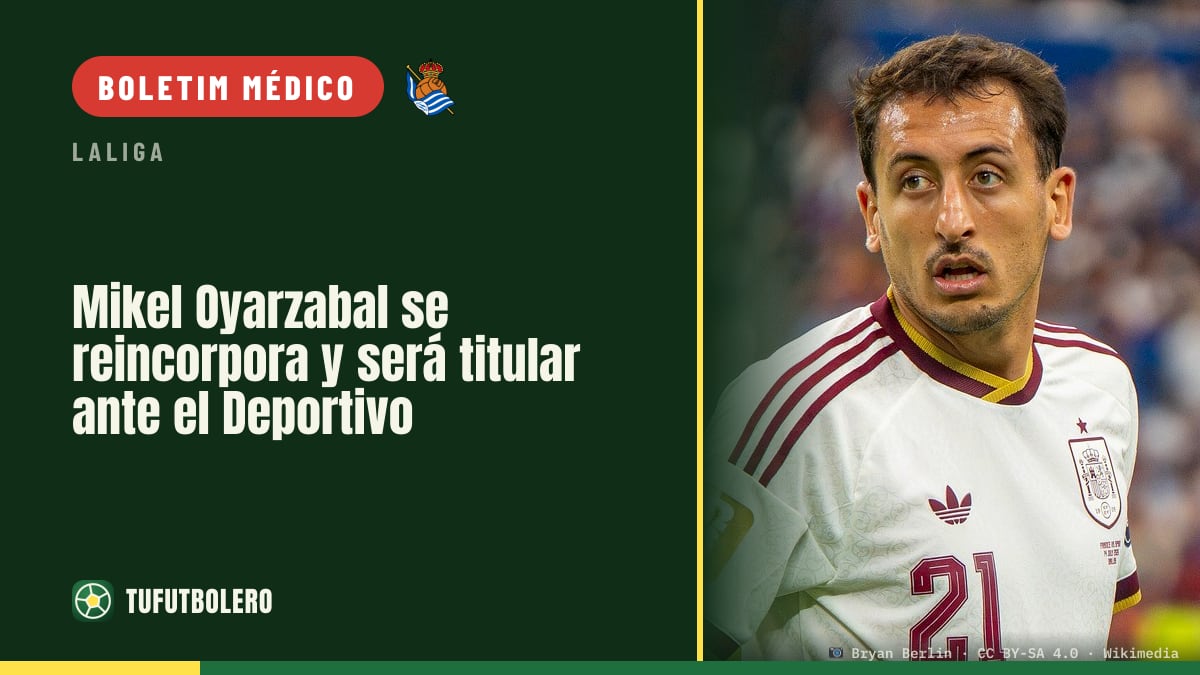 Mikel Oyarzabal regressa a tempo e vai ser titular frente ao Deportivo