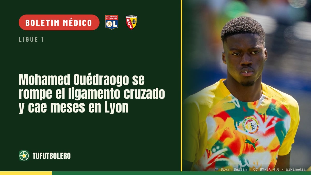 Mohamed Ouédraogo rompe o ligamento cruzado e falha meses no Lyon