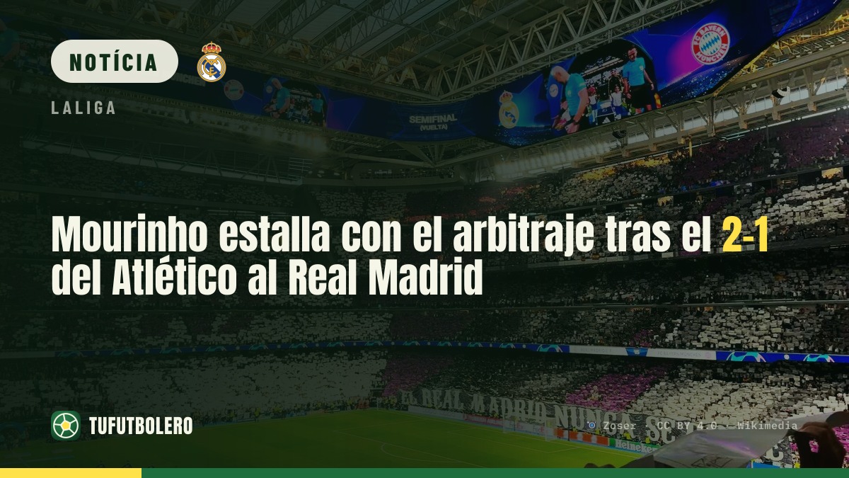 Mourinho explode contra a arbitragem após Atlético vencer Real Madrid por 2-1