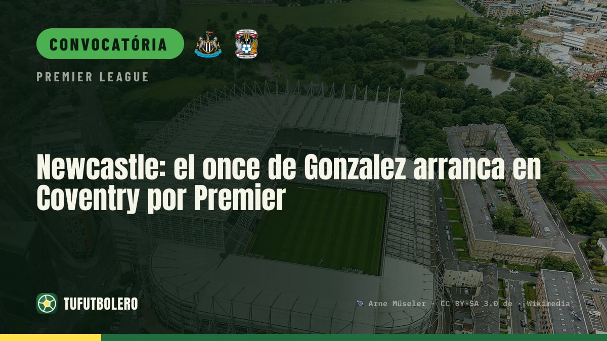 Newcastle: Gonzalez titular no Coventry pela Premier League