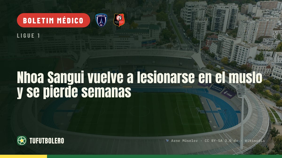 Nhoa Sangui volta a lesionarse na coxa e falha várias semanas