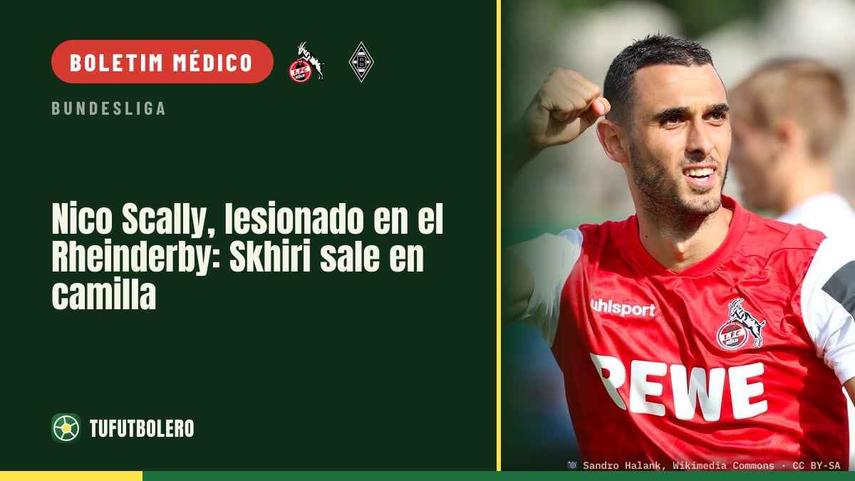 Nico Scally lesionado no derby: Skhiri sai em maca