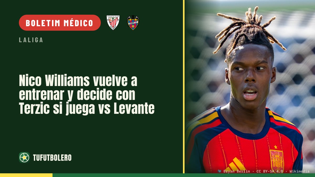 Nico Williams volta aos treinos e deixa a Terzic a decisão para jogar no Levante
