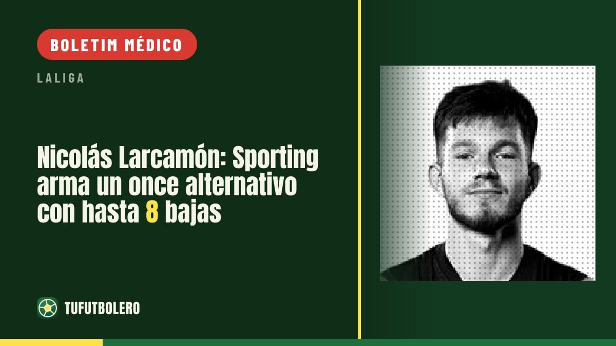 Nicolás Larcamón: Sporting prepara um onze alternativo com até 8 baixas