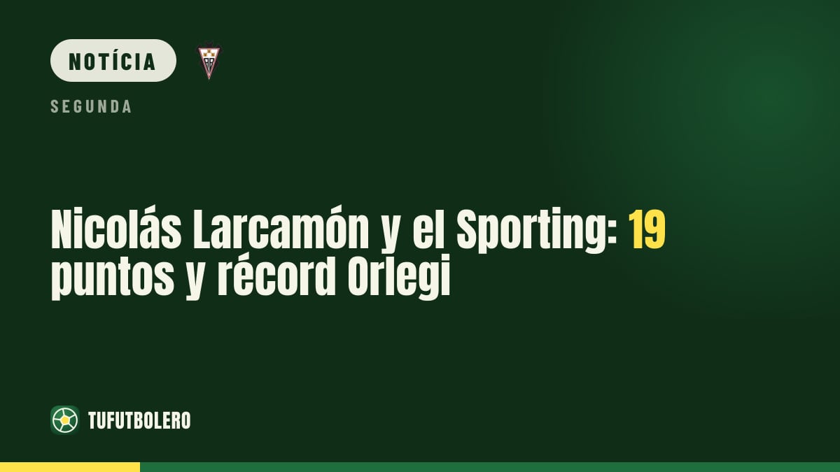 Nicolás Larcamón e o Sporting: 19 pontos e recorde Orlegi