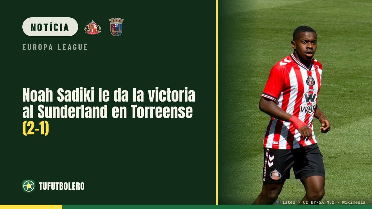 Noah Sadiki marca e dá vitória ao Sunderland fora: 2-1 no Torreense