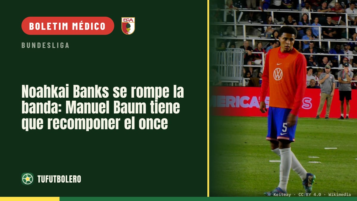 Noahkai Banks lesionou a banda no joelho direito: Manuel Baum precisa mexer na defesa