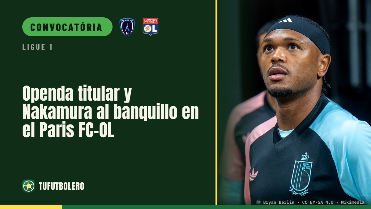 Openda titular e Nakamura no banco no Paris FC-OL