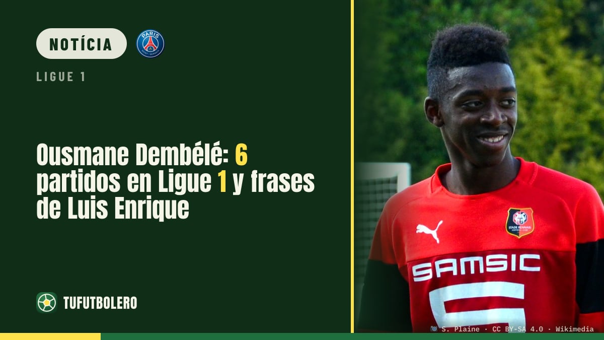 Ousmane Dembélé: minutos partidos na Ligue 1 e recado de Luis Enrique