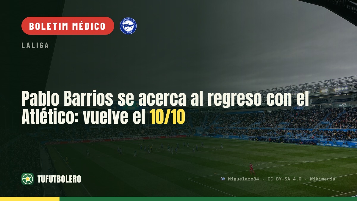 Pablo Barrios chega perto do retorno pelo Atlético: volta em 10/10