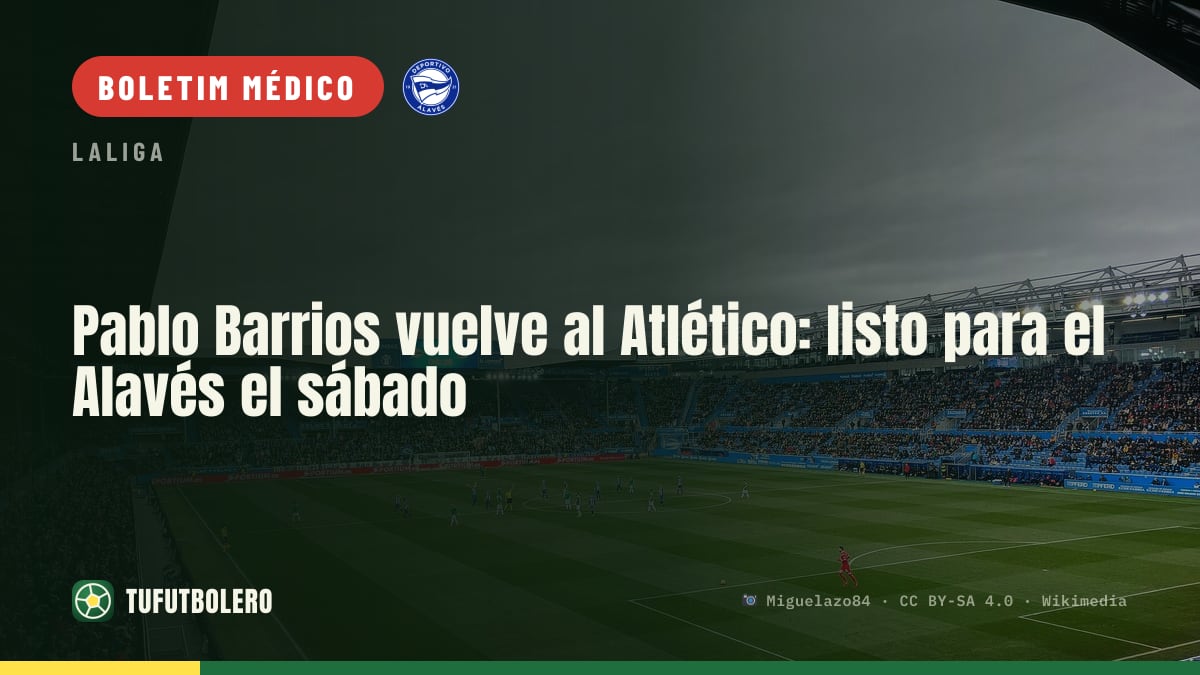 Pablo Barrios volta ao Atlético: pode jogar no Alavés no sábado