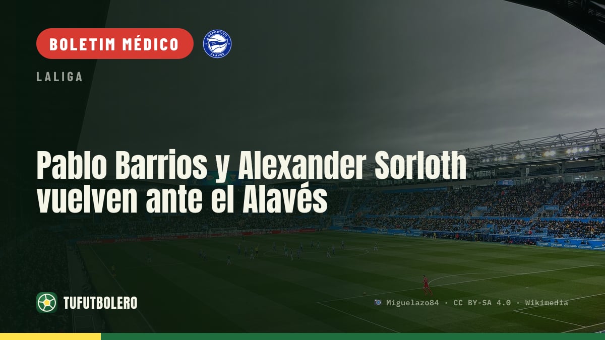 Pablo Barrios e Alexander Sorloth voltam contra o Alavés