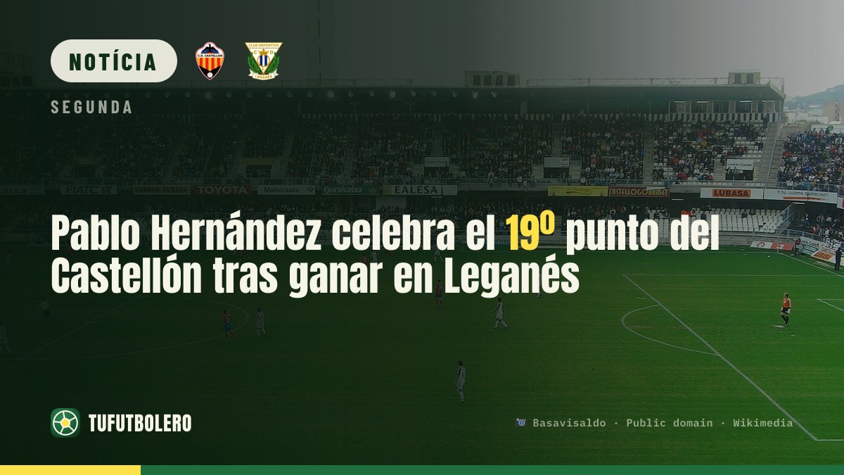 Pablo Hernández comemora os 19 pontos do Castellón após vencer no Leganés