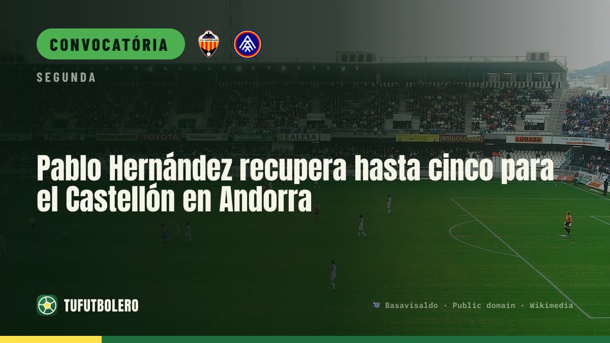 Pablo Hernández pode recuperar até cinco para o Castellón na Andorra