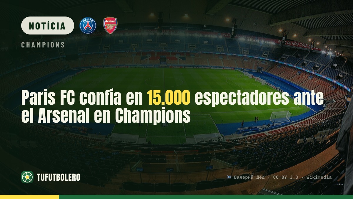 Paris FC espera superar 15.000 adeptos contra o Arsenal na Champions