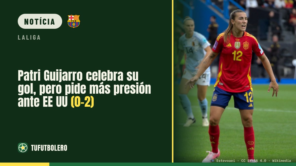 Patri Guijarro festeja o golo, mas pede mais pressão contra os EUA (0-2)