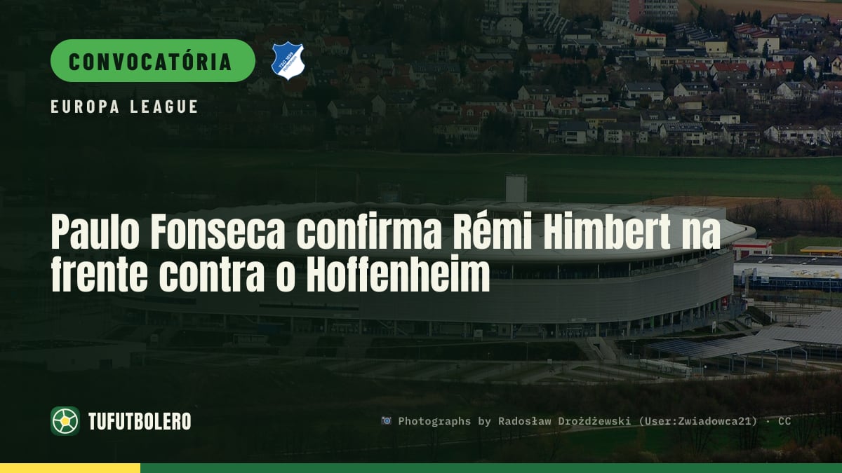 Paulo Fonseca confirma Rémi Himbert na frente contra o Hoffenheim