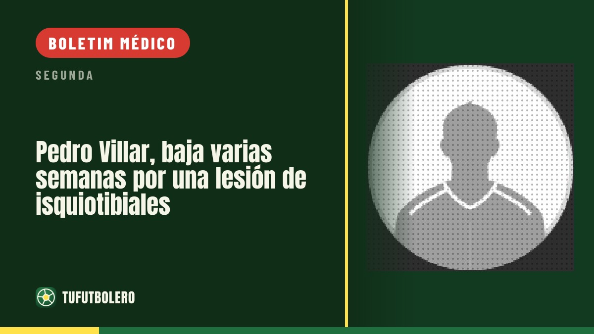 Pedro Villar ficará várias semanas fora por lesão nos isquiotibiais